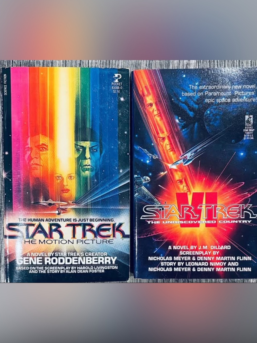 2 Star Trek First Printing Vintage Pocket Books - Motion Picture & VI Undiscover